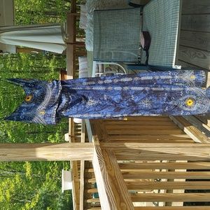 Raya Sun One piece cut-out wide pant Hippie Jumper Outfit Sz M